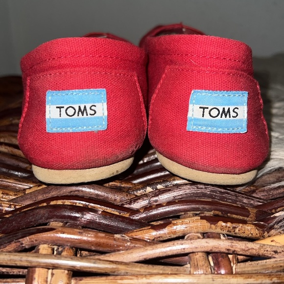 Tom’s Red, size Women’s 8 and a 1/2 shoes. - Picture 3 of 6
